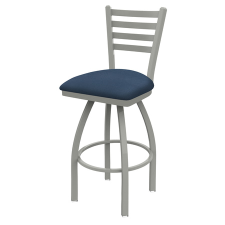 HOLLAND BAR STOOL CO 25" Swivel Counter Stool, Nickel Finish, Rein Bay Seat 41025AN024